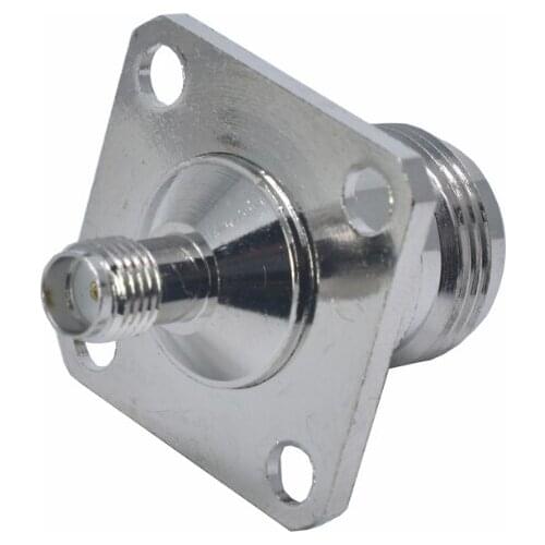 RF Connector N Female To Sma Female With Flanged Mounting plate 25*25MM Adapters