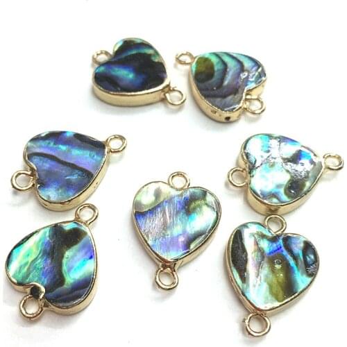 Conch-shell Connector For Jewelry Making Heart Shape Shell Charms DIY Necklace Bracelet Earring Handiwork Sewing Craft Accessory