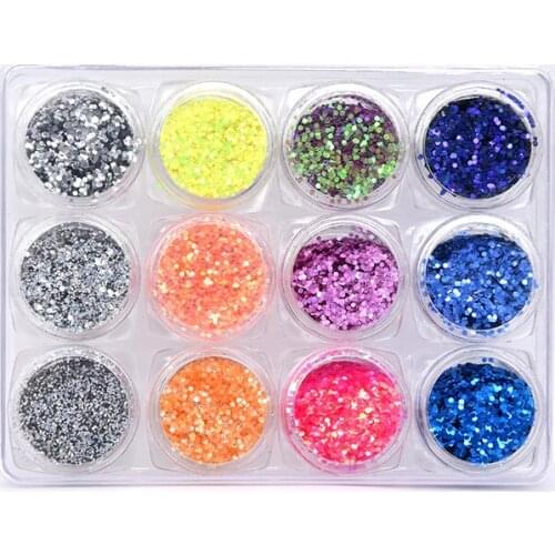 Different Color Shift Chameleon Glitter with 12 colors in set Dragon Scales Color Shift Glitter