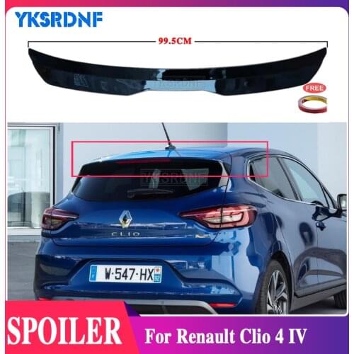 YKSRDFN For Renault Clio 4 IV Hatchback Spoiler 2012-2019 Spoiler ABS Universal Car Tail Wing Decoration Rear Roof Lip Spoiler