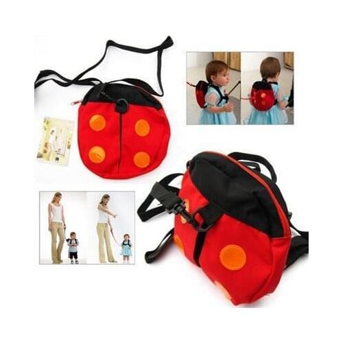 New Child ladybug anti-lost bag baby beetle toddler belt cute bat small bag anti-lost belt Supermarket anti-lost belt 3 can pick
