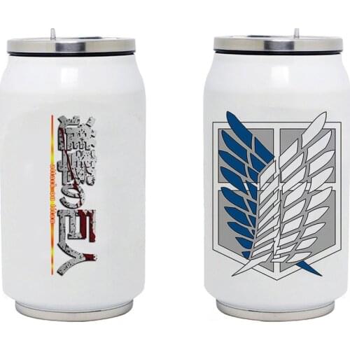 Attack On Titan Thermos Cup Wings of Liberty Shingeki No Kyojin Levi Rivaille Rival Ackerman Anime Water Cup Fans Gift