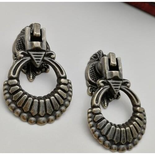 Vintage Retro Style Kitchen Cabinet Cupboard Dresser Drawer Ring Pull Handles Knobs For Home Interior Hardware