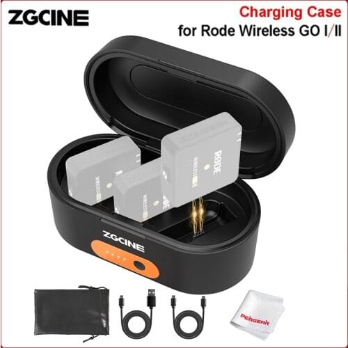 ZGCINE ZG-R30 Charging Case Box for Rode Wireless GO I II Mic with 3000mAh Built-in Battery Portable Fast Charging Power Bank