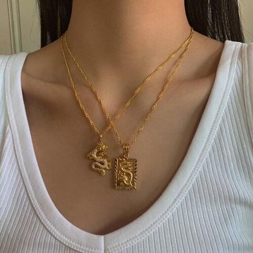 High quality iced out sparking bling cubic zironia chinese style dragon pendent necklace for hip hop women party fashion jewelry