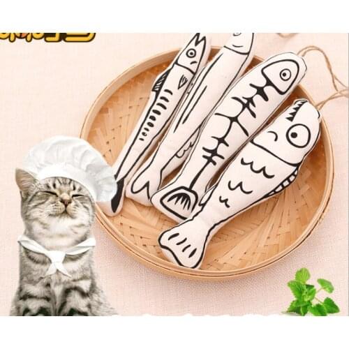 Usd 1.1/pc sound paper catnip pet cat kitten playing toys cat teaser filler fish 30pcs/lot