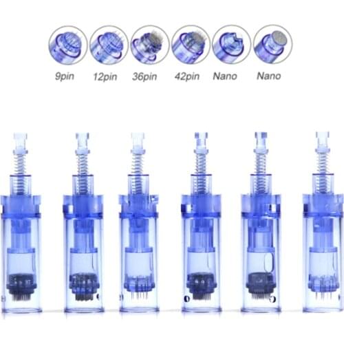 10/50pcs Needle Cartridges for Ultima A1 9/12/36/Nano Pins Micro Needle Replacement Derma Pen Tattoo Needles Meso Microneedling