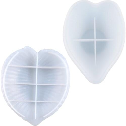 2Pcs Leaf Disc Fruit Snack Jewelry Necklace Ring Storage Silicone Diy Crystal Epoxy Mold
