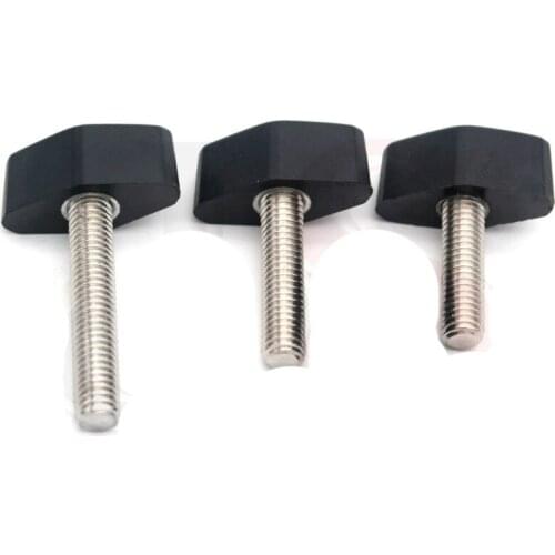 2pcs M6 stainless steel one word hand screw plastic head adjustment T type knob handle bolt 10mm-80mm length