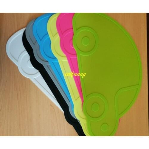 20pcs/lot Fast shipping Car shape Silicone Tableware Mat Heat Resistent Kid Placemat Table pad dinner plate mats