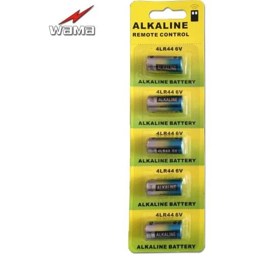 5pcs/pack Wama 4LR44 6V Dry Alkaline Battery Cells Car Remote Watch Toy Calculator Burglar Alarms Dog Training Shock Collar