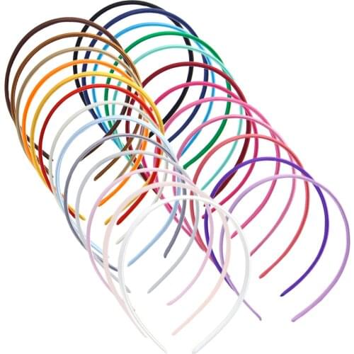 David accessories 20pcs Candy color Satin Crochet Headband Hair Hoop For DIY Kids Girls Headwear Hair Accesories,20Yc5919