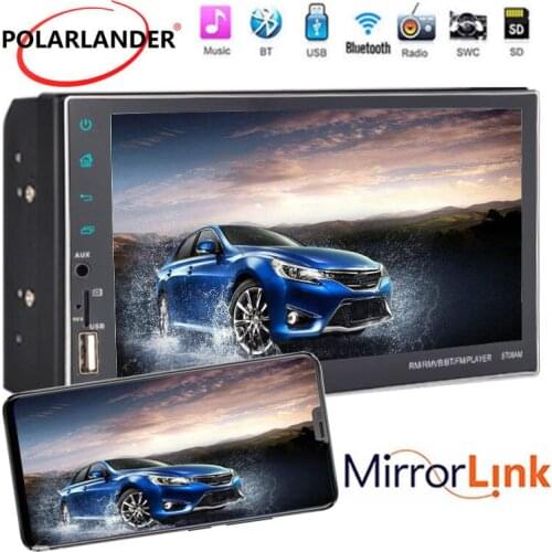 Car Radio 2 Din Mobile Phone Interconnection FM 7 Inch MP5 Player Android Touch Screen USB/TF Wireless Bluetooth GPS Navigation