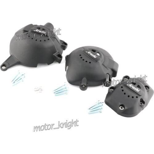 Free shipping NEW 2017 2018 2019 GENUINE FOR KAWASAKI Z900 Z 900 2017 ABS CRANKCASE PROTECTOR SET Engine Guard Arashi Logo