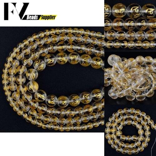 Natural Agates Six Character Mantra Buddhist Scriptures Stone Beads For Jewelry Making Findings Diy Bracelets Charm 6 8 10 12mm