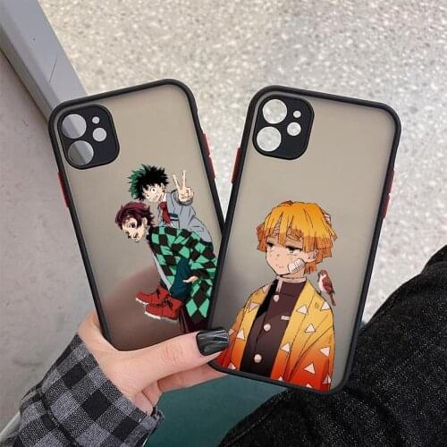Demon Slayer Kimetsu no Yaiba Anime Soft Phone Case For iPhone 11 12 Pro Max X XS Max XR SE 6s 8 7 Plus Cover Cases Fundas Coque