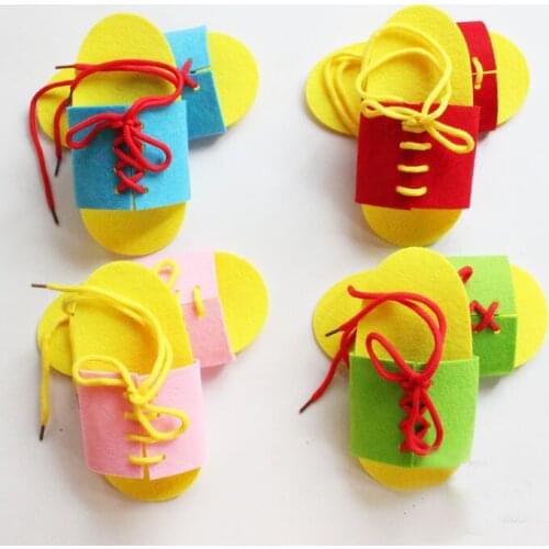 ZY DIY Beautiful 4 Color Kids Early Learning Numbers Children handmade Shoes Nonwoven DIY Felt Fabric