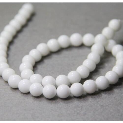 Min Order1)8mm Fashion White Onyx beads Round chalcedony shape DIY stones Loose Beads 15" Jewelry making design wholesale