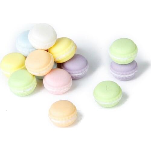 15 Pieces Dollhouse Miniature Kitchen Food Dessert Tea Time Snack French Macaroon 1:12 Scale Doll House Decor Ornaments