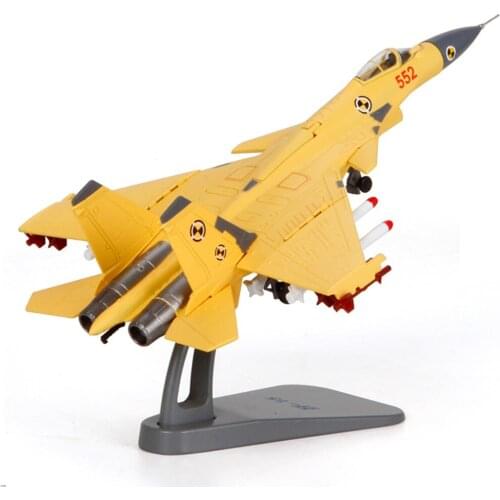 1/100 Scale Alloy Aircraft Chinese Air Force J-15 Carrier Based Plane Fighter J15 Model Toys Gift for Collection Decoration