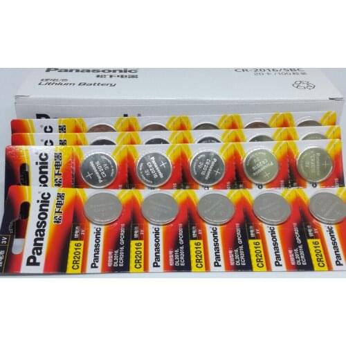 50pcs/lot New Original Panasonic CR2016 2016 3V Button Cell Battery Coin Batteries For Watch Computer CR 2016