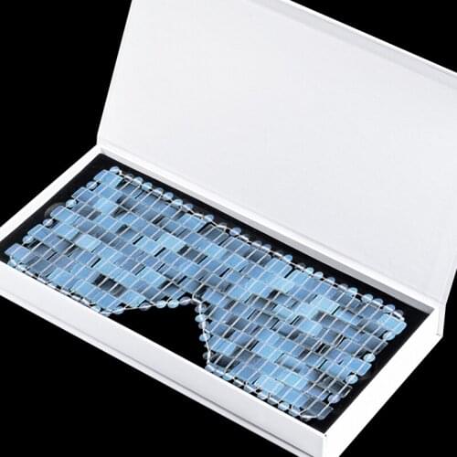Opal Cooling Eye Mask Natural Healing Stone Jade Sleeping Masks Cold Therapy Massager Facial Skin Care Tools