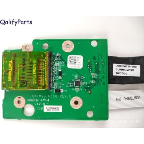 Original Laptop Card Reader Board for DELL Studio 1555 1557 1558 SD Board w955j G938P DA0FM8TH8D0 REV D/C