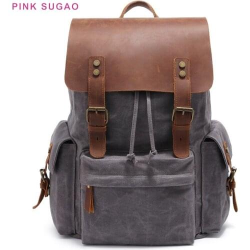 Pink Sugao canvas backpacks travel backpack fashion bookbag large backpack weekend bag outdoor men backpacks laptop backpack new