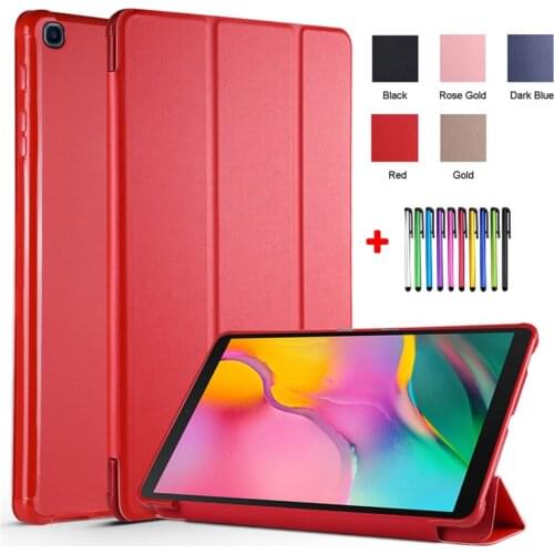 Tri Folding Funda For Samsung Galaxy Tab A 10 1 2019 Case SM-T510 PU Leather Slim Shell For Samsung Tab A 10.1 2019 Cover Etui