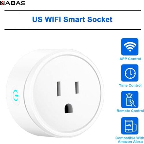 NABAS WiFi US Smart Socket APP Remote Control Socket Timing Plug Switch Voice Control Plug Smart Home