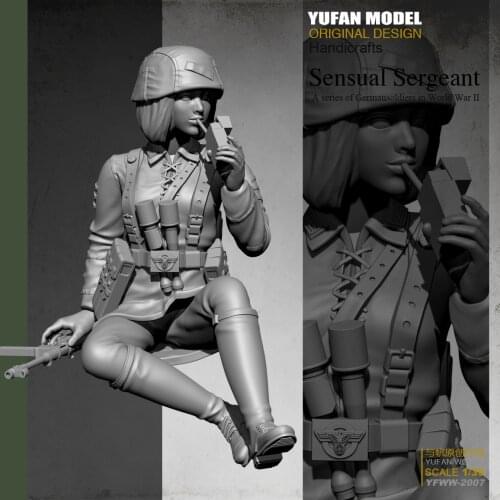 Yufan Model Female Soldier Resin Soldier Assembly Model Yfww-2007