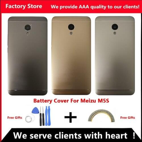 AAA Quality Battery Housing Cover For Meizu M5S Battery Back Door Case Camera Lens Back Cover For Meizu M5S Back Cover