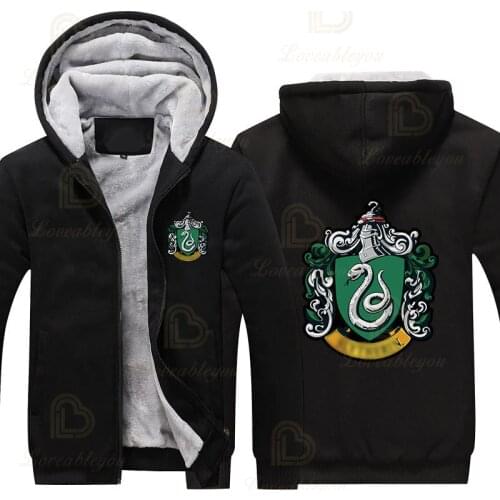 Wizardry Hogwarts School Costume Hoodies Woman Fleece Sweatshirts Hufflepuff Ravenclaw Slytherin Magic Costumes