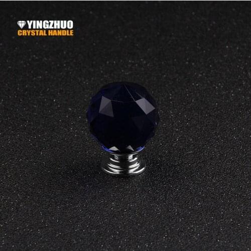 1pc 30mm Knob Tiradores Muebles K9 Crystal Handle Diamond Glass Door Cabinet Drawer Ball In Hand Wholesale Single Hole