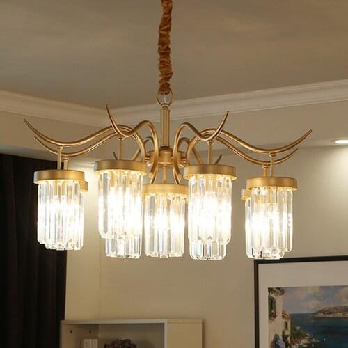 American country crystal chandelier simple living room dining room creative study bedroom luxury home garden lighting fixture