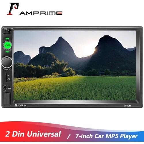AMPrime 2 Din Car Radio 7 inch Car Multimedia Player Touch Screen Radio Bluetooth USB Mirror Radio USB Coche 2din Autoradio