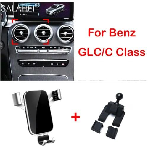 Car Mobile Phone Holder Mounts Stand GPS Gravity Navigation Brack For Mercedes Benz C Class 2015-2018 GLC 200 260L 300 2016-2019