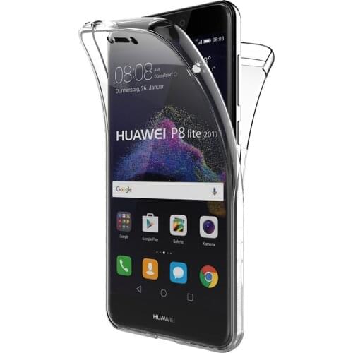 For Huawei P8 Lite 2017 Case Honor 8 Lite Case 360 Degree Full Cover Soft Clear Case Transparent Silicone Cover for P9 Lite 2017