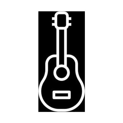 Black/Sliver Guitar Vinyl Car Sticker waterproof decals Car Styling Accessories Window Decor New S973