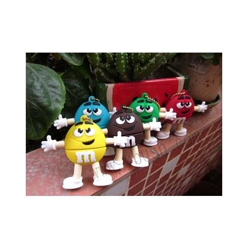 Pen Drive Chocolate M&M Usb Flash Drive 4GB 8GB 16GB 32GB Usb2.0 Pendrive 64G 128G 256GB Flash Memory Card Flash Drive Cute Gif