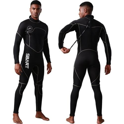 Wetsuits 3mm Neoprene Full Scuba Diving Suits Surfing Swimming Long Sleeve Keep Warm Back Zip one piece set Cold-proof swimsuit