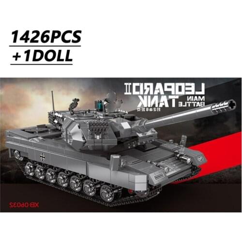 City 2A6 Main Battle Tank Model Building Block Technology Militarys Building Blocks Puzzle Game Toy Gift For Boy