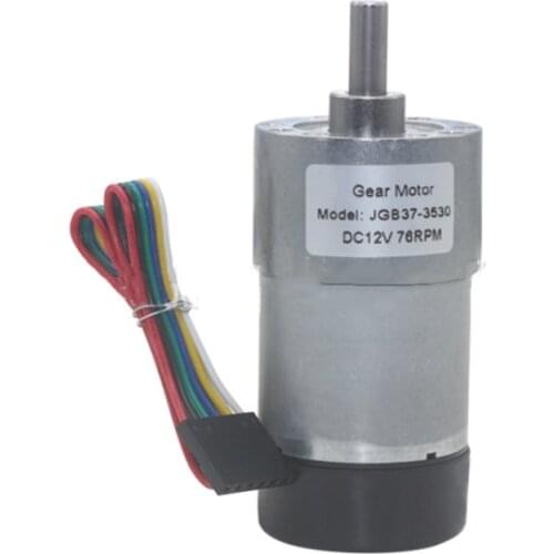 JGB37-3530 Encoder Reduction Motor, DIY DC 12V Electricn Motor Smart Car Gear Motor