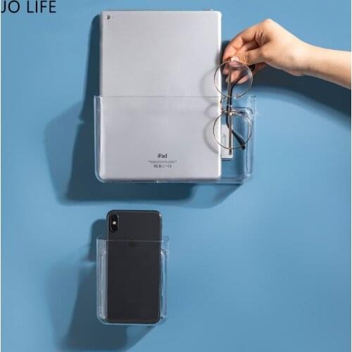 JO LIFE Wall Mounted Transparent Dormitory Storage Rack Multifunctional Shelf Picture Organizer Shelf Magazine Book Show