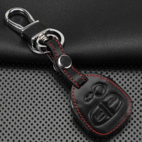 Kutery 3 Buttons Leather Car Remote Key Cover Case For Mitsubishi Outlander Lancer EX / ASX Pajero