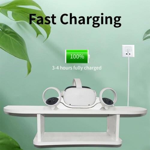 Magnetic Charging Dock Holder Quick Charging Station Stand Set For Oculus Quest 2 Touch Controller Charger VR Accessories
