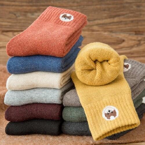 Socks Women Autumn and Winter Tube Cotton Terry Thickened Warm Japanese Korean Plus Velvet Towel Socks Winter