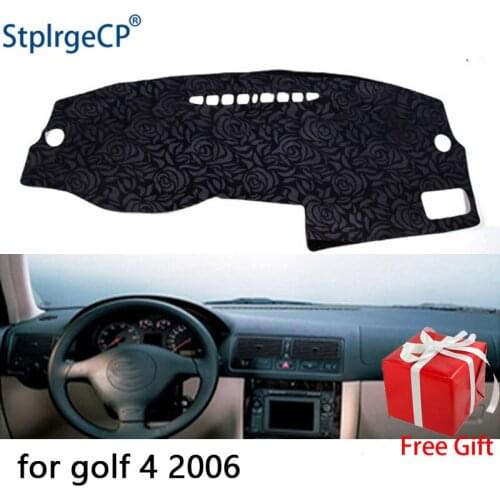 Latest Rose Pattern Non-slip Car Dashboard Cover Dash Mat Pad DashMat ANti-UV Car Sticker for Volkswagen Golf 4 2006 Car Styling