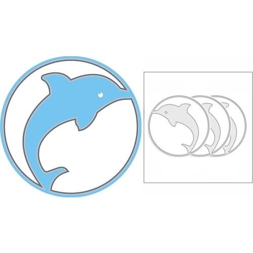 New 2021 Layering Dolphin Fish Mold Metal Cutting Dies for DIY Scrapbooking and Card Making Decorative Embossing Craft No Stamps