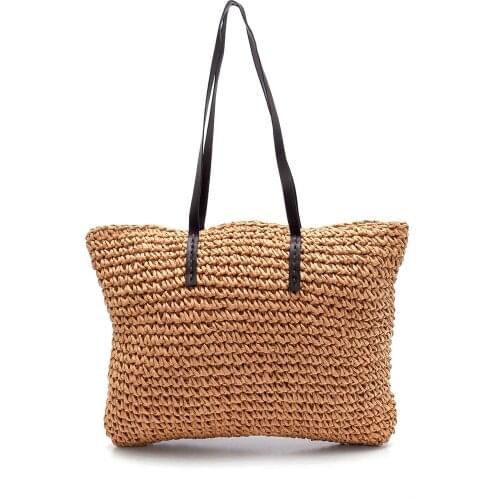 Organic Quality Straw Womens Hand Shoulder Bag Stylish Beautiful Sturdy Clothing Odorless Natural Trend 2021 Classic Healthy A